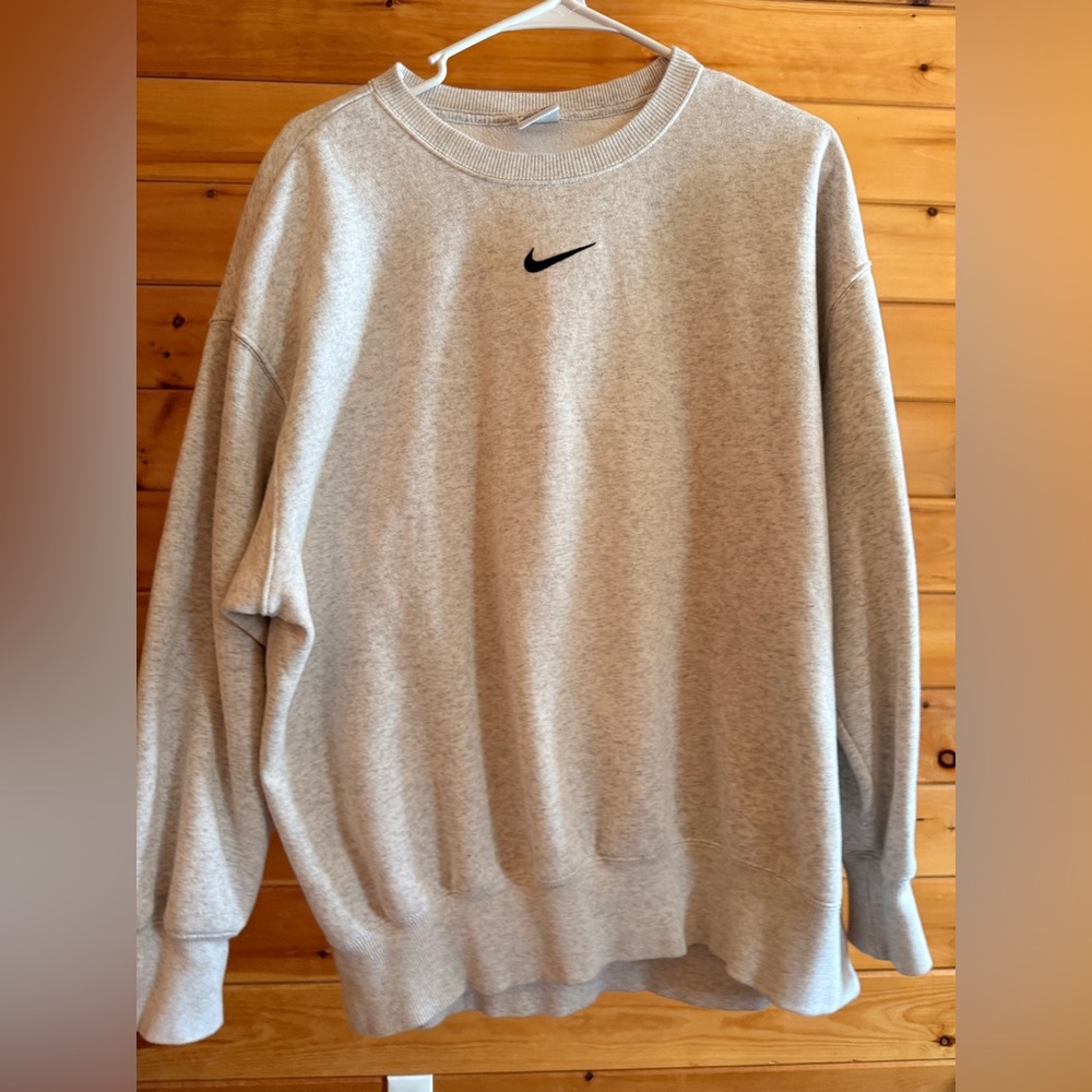 Nike women's Crewneck Sweater in Light Gray